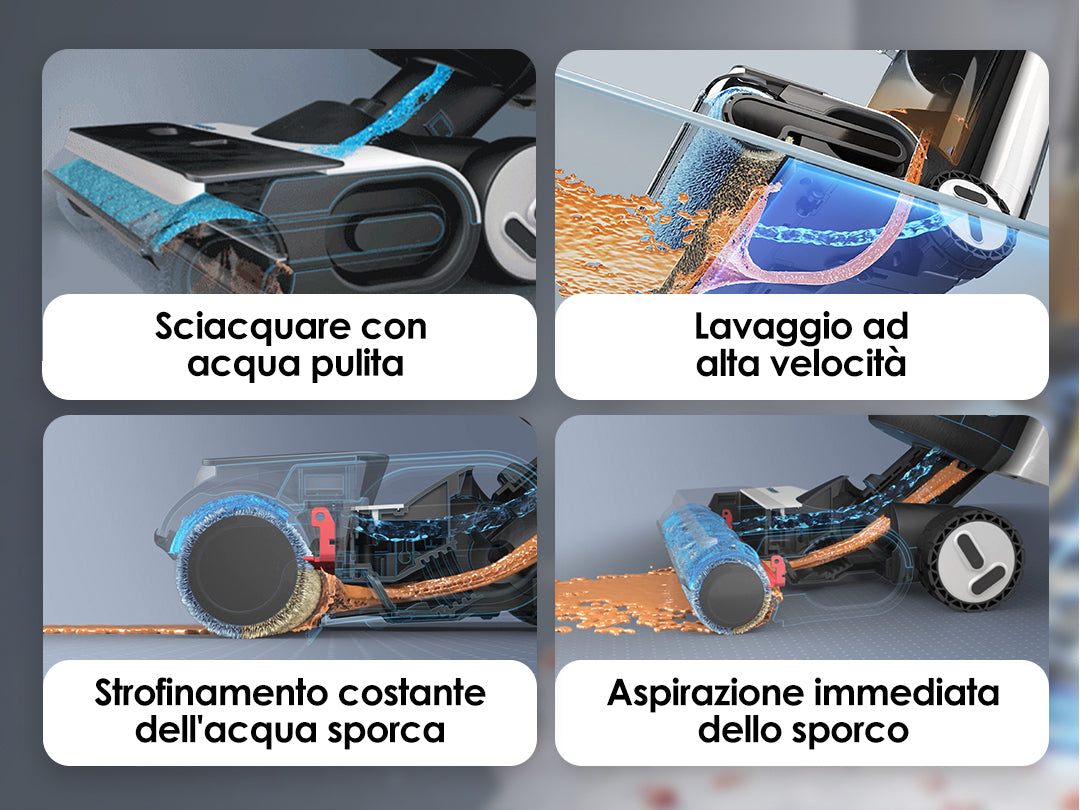 Tineco FLOOR ONE S7 PRO Lavapavimenti e Aspirapolvere, aspirapolvere senza fili, scopa elettrica senza fili, scopa elettrica, reinigung